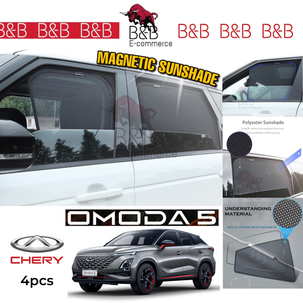 (Magnetic) Chery OMODA 5 Magnetic Custom Fit Sunshade Magnet Shade Sun ...