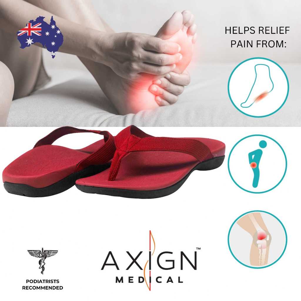 Axign Basic Orthotic Flip Flops Arch Support Plantar Fasciitis knee pain heel  pain back pain