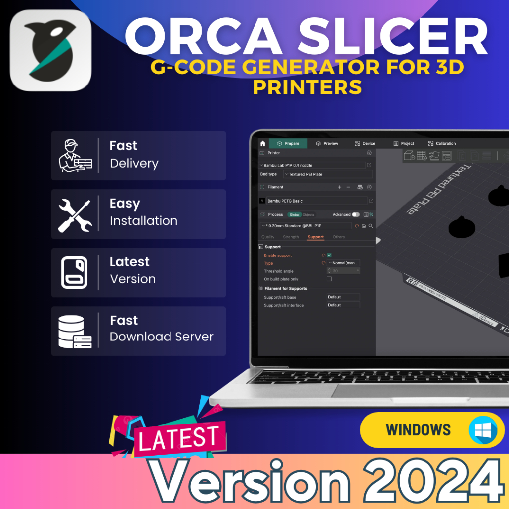 Orca Slicer 1.9.0 Gcode generator for 3D printers Windows Shopee Malaysia