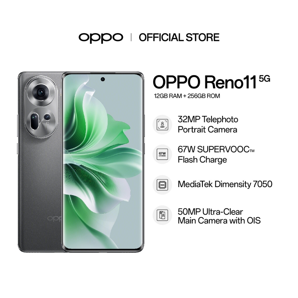 OPPO Reno11 5G 12GB + 256GB l 32MP l AI Eraser | 67W SuperVooc l ...