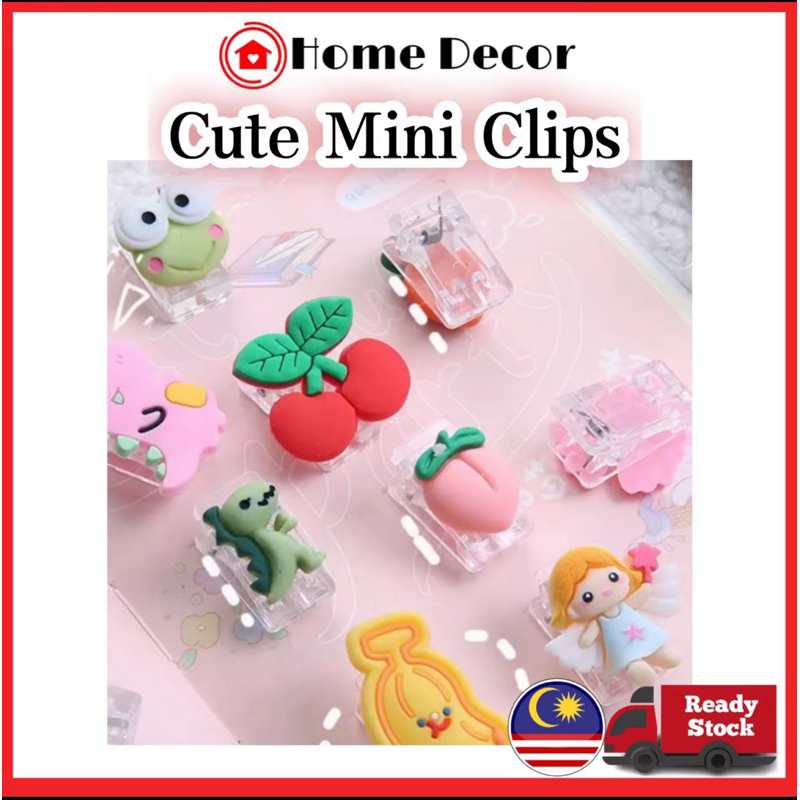 HomeDecorMY Paper Clip Cute Fruits Binder Clip Paper Clip Double Clip