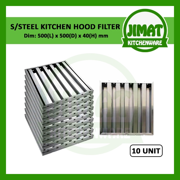Stainless Steel Kitchen Hood Grease Filter / Kitchen Hood Baffle Filter
