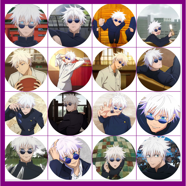 Jujutsu Kaisen Gojo Satoru Cute Funny Button Badge Pin (58mm) Part 2 ...