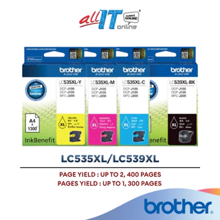 Brother LC-539XL Black / Brother LC-535XL Color Ink Cartridge for DCP-J100 DCP-J105 MFC-J200