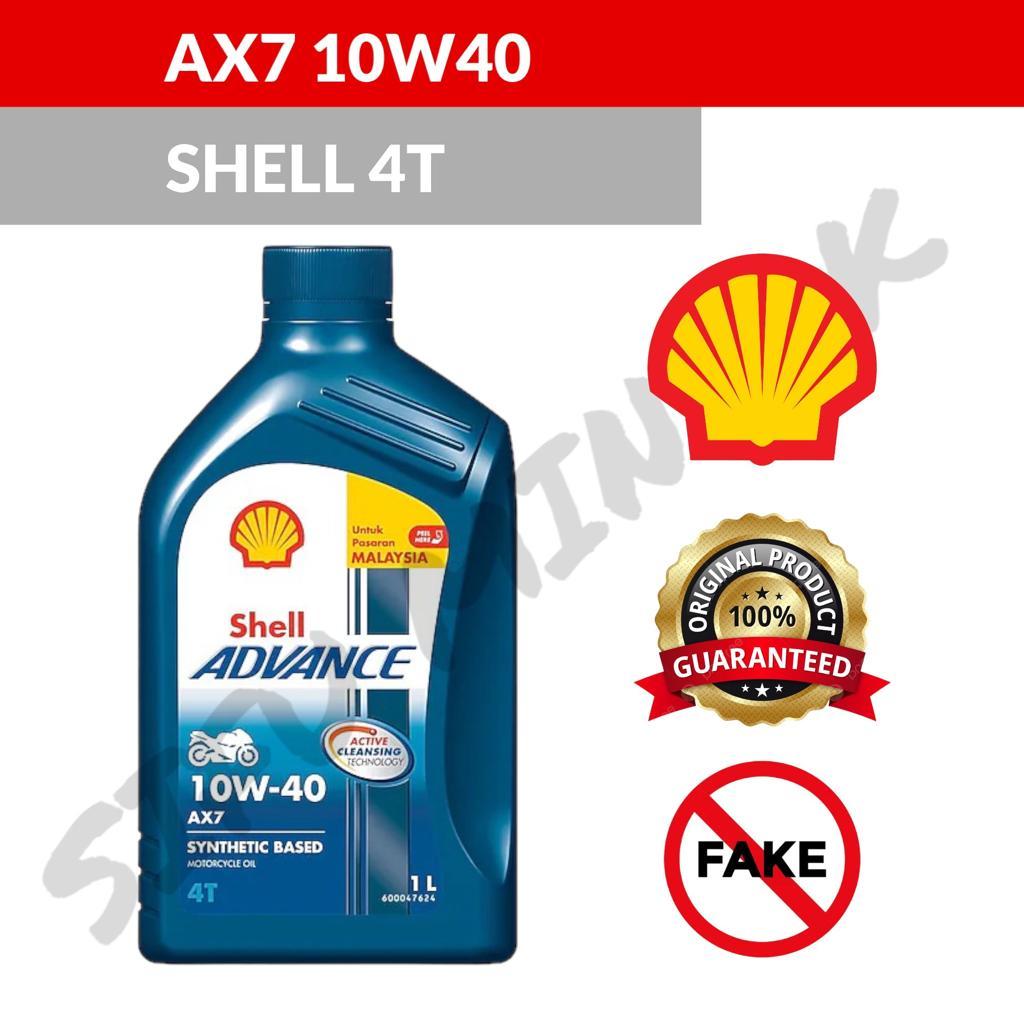 ORIGINAL GUARANTEE SHELL ADVANCE 4T AX7 10W40 ENGINE OIL MOTORCYCLE ...