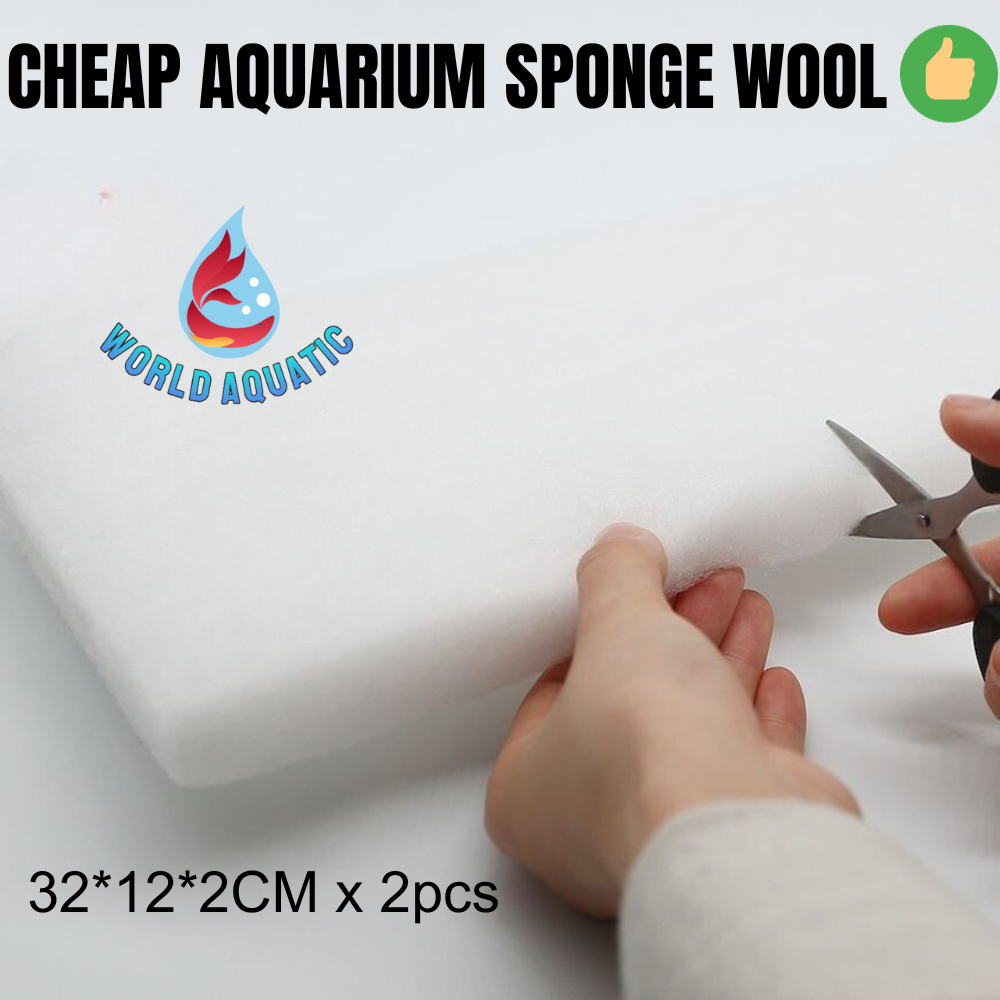Aquarium White Filter Mat Sponge Wool Span Kapas Putih Penapis Akuarium ...