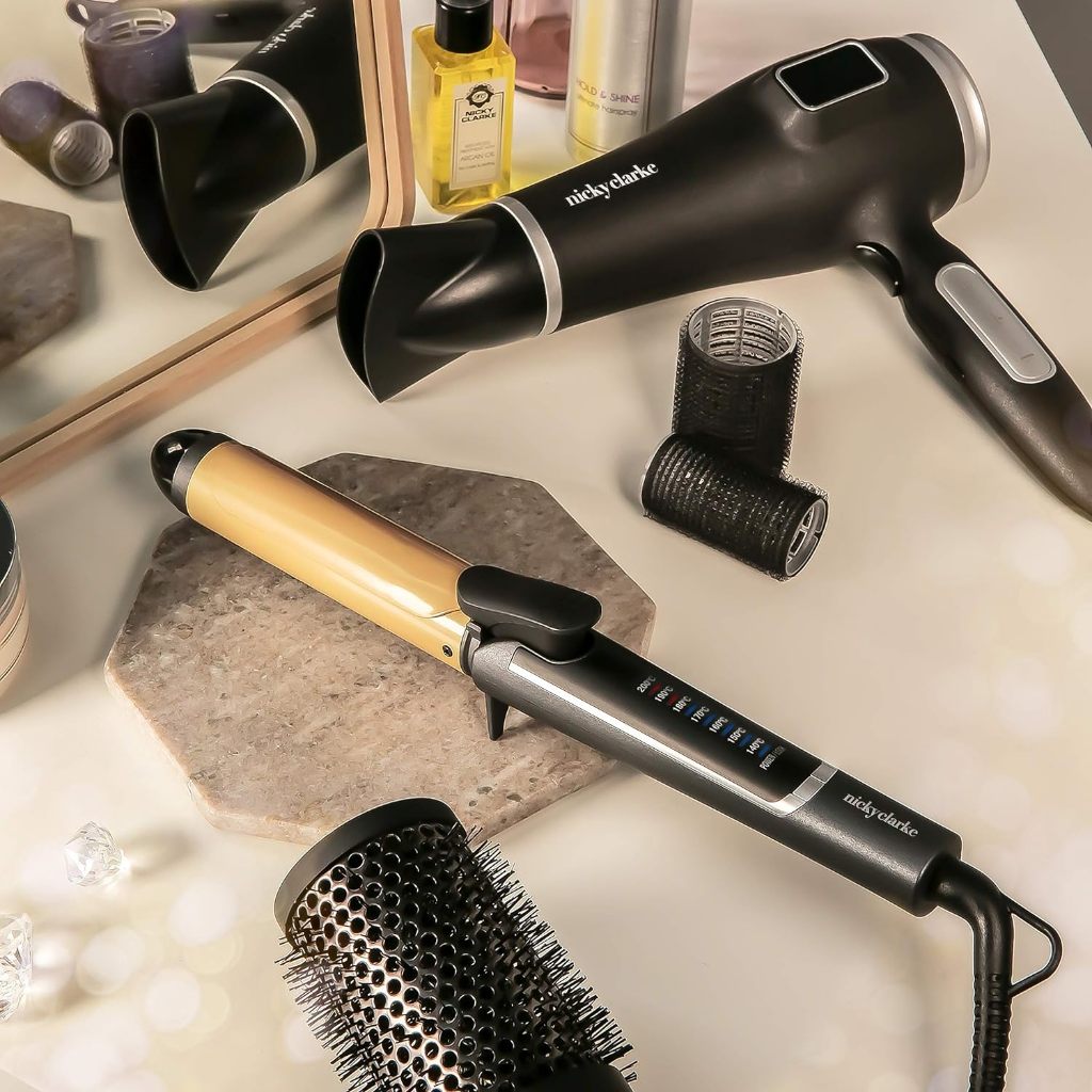 Nicky Clarke Hair Therapy Curling Tong Ceramic Tourmaline 32MM Barrel for Big Curls Waves 200 C Digital Controls Shopee Malaysia