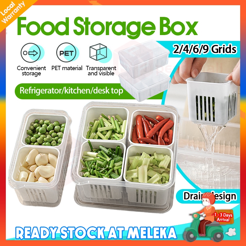 Food Snack Storage Box Vegetable Fruit Refrigerator Container Storage ...