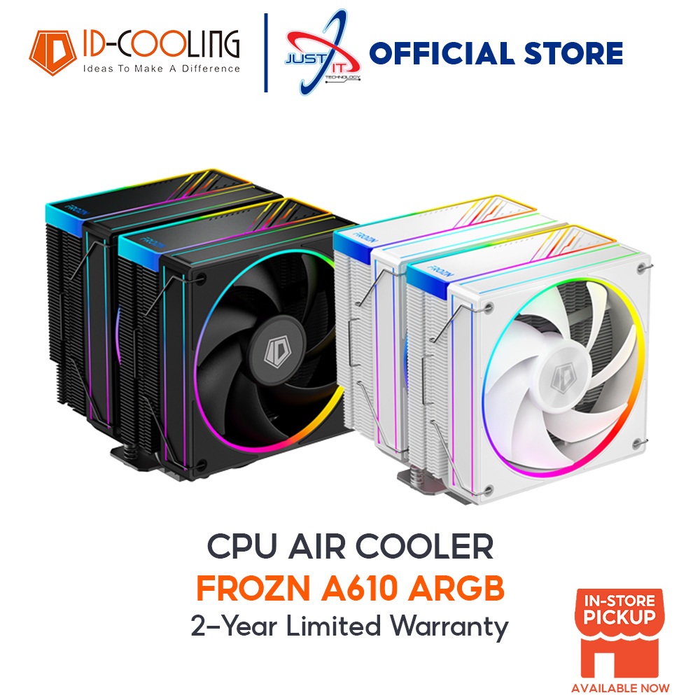 ID-COOLING FROZN A620 ARGB CPU AIR COOLER - ( BLACK / WHITE ) | Shopee ...