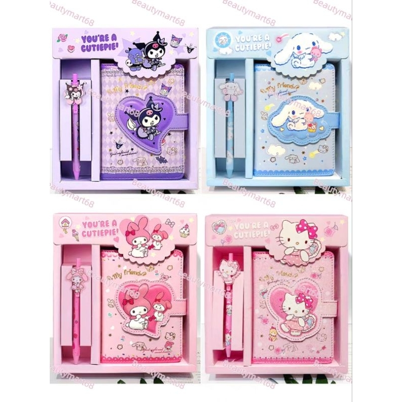 Sanrio Mymelody Kuromi Cinnamoroll Cartoon Notebook Pe n Gift Box Set ...