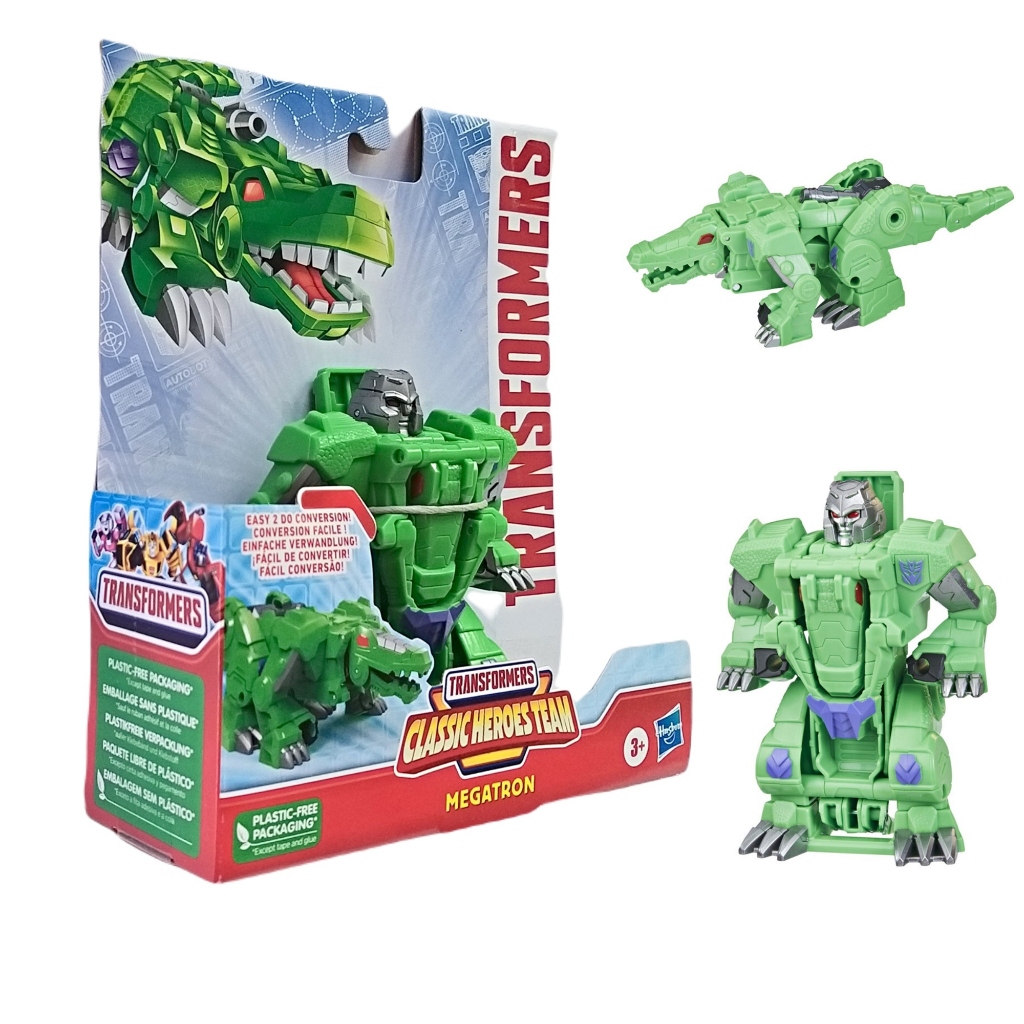 TRANSFORMERS MEGATRON ALLIGATOR CLASSIC HEROES TEAM 4.5 INCH EASY ...