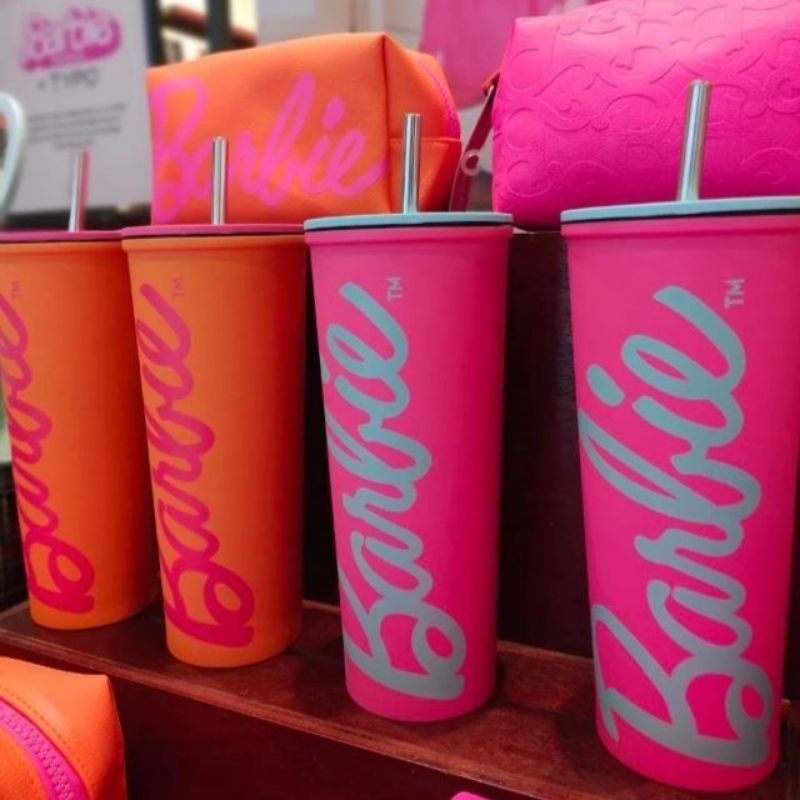 💯🇲🇾 𝙏𝙔𝙋𝙊 𝙓 𝘽𝘼𝙍𝘽𝙄𝙀 METAL SMOOTHIE CUP STEEL TUMBLER 650ML [ORANGE