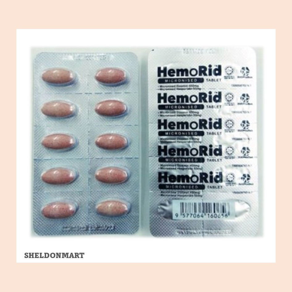 (EXP 06/2025) HEMORID / HEMO RID 450MG/50MG 10'S (1 STRIP) Shopee