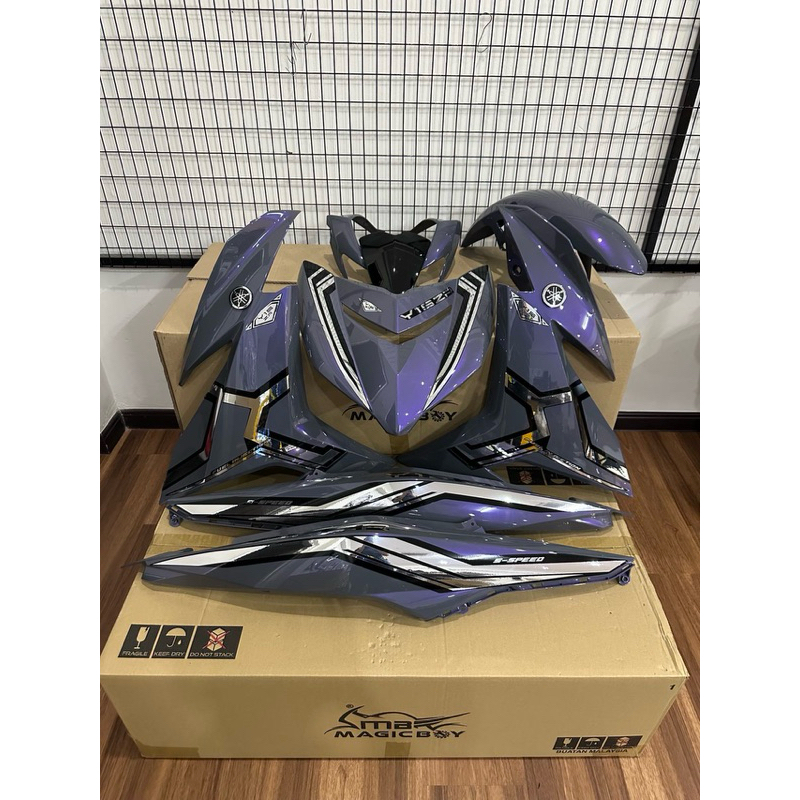 MAGIC BOY COVER SET CUSTOM Y15ZR V1/V2 RAMBO PURPLE 2024 | Shopee Malaysia