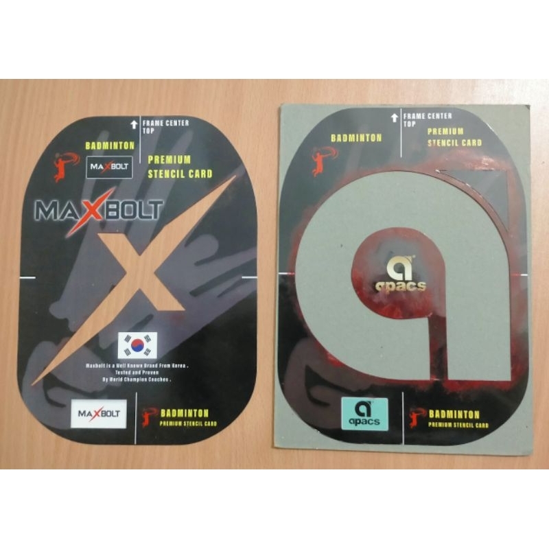 Badminton logo card and Red Stencil Ink Shopee Malaysia
