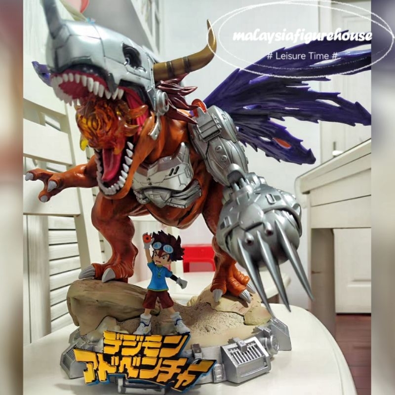 🔥READY STOCK🔥40CM DIGIMON TAICHI YAGAMI AND METALGREYMON AGUMON