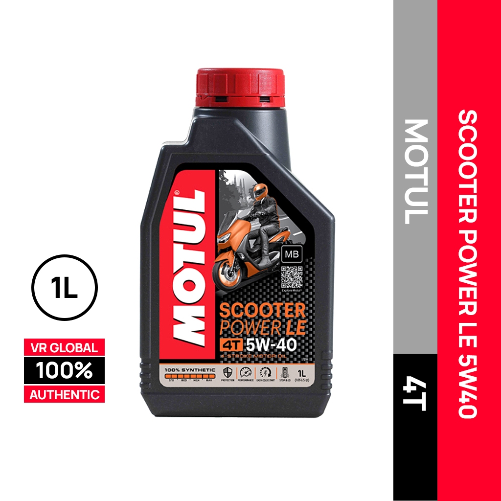 Motul Scooter Power Le W T Full Synthetic Engine Oil Minyak Hitam