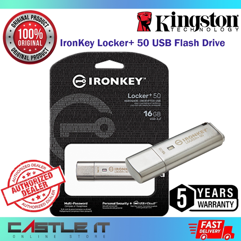 Pre-Order Kingston IronKey Locker+ 50 16GB 32GB 64GB 128GB 256GB ...