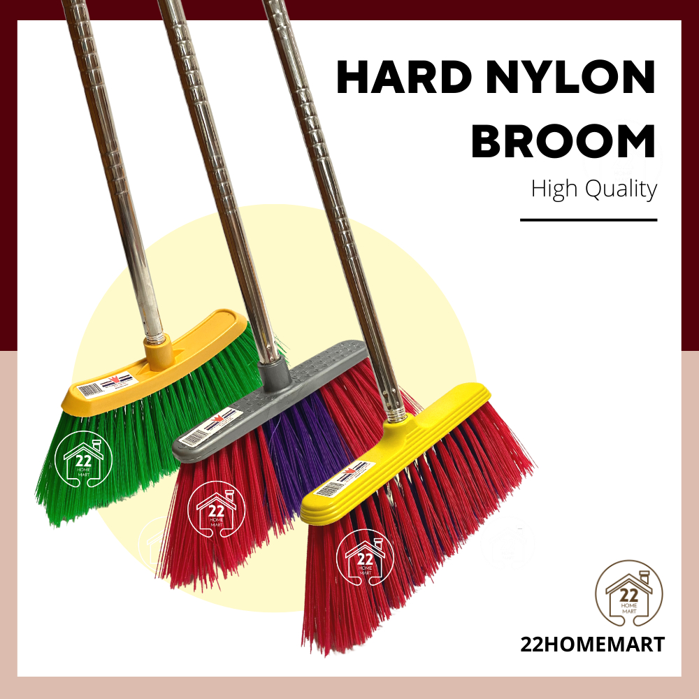 【HIGH QUALITY】Hard Nylon Water Floor Broom Penyapu Lantai HI-TECH Head ...