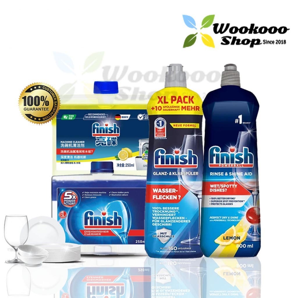 Finish Rinse AID Dishwashing Liquid Shinier Dishes 800ml / Dishwasher ...