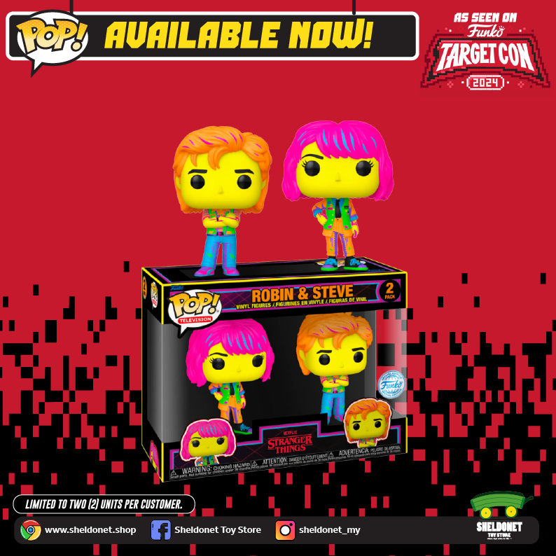Funko Pop! TV: Stranger Things - 2-Pack (Blacklight) [Exclusive] (As ...