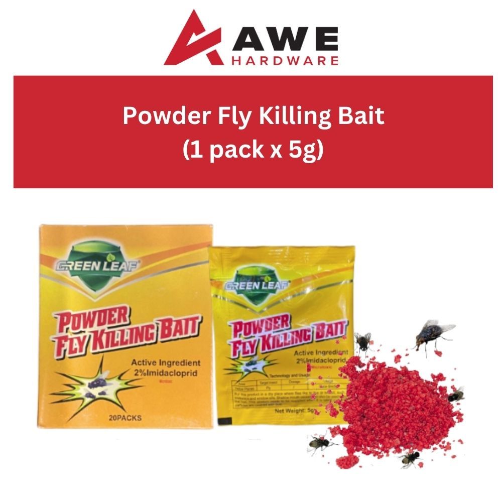 Green Leaf Powder Fly Killing Bait 5g 1pack Umpan Serbuk Bunuh Lalat