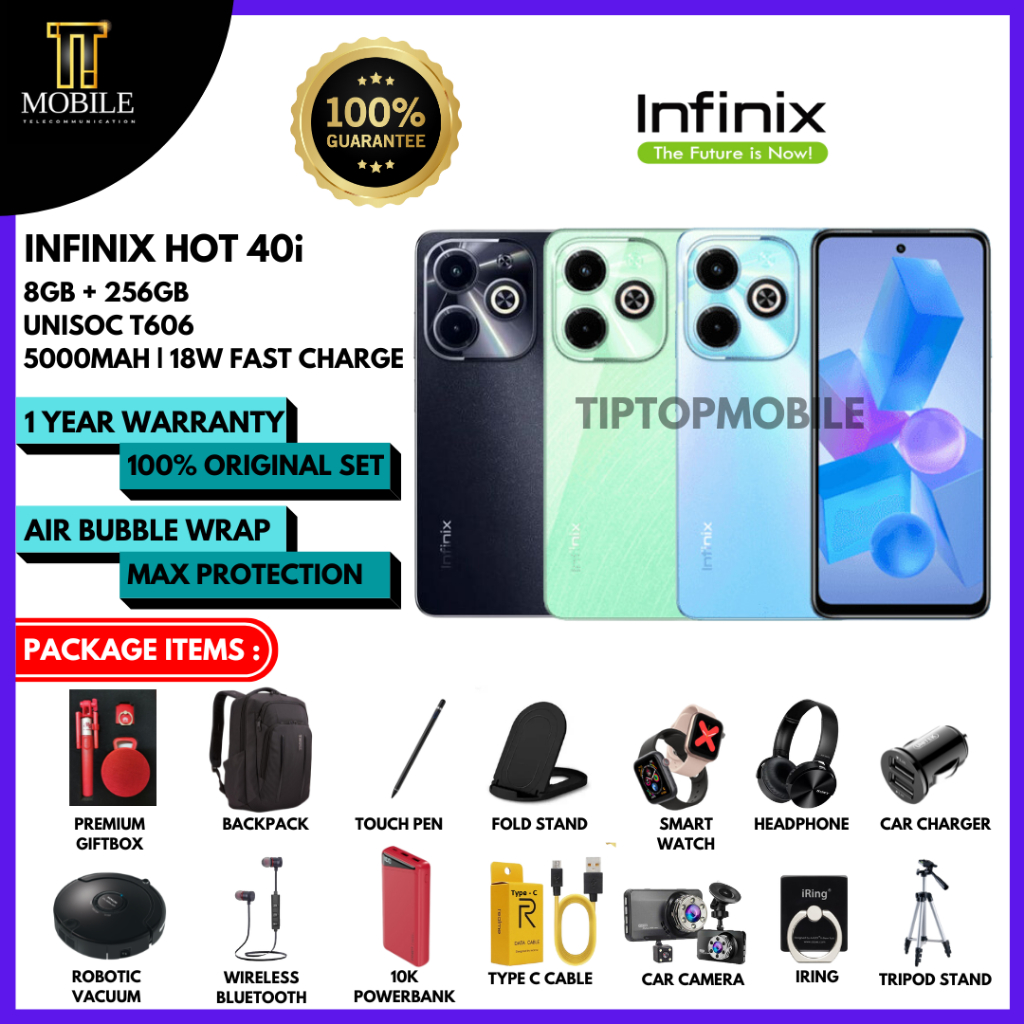 New Infinix Hot 40i 8gb Ram 256gb Rom Original Infinix Malaysia Shopee Malaysia 8525