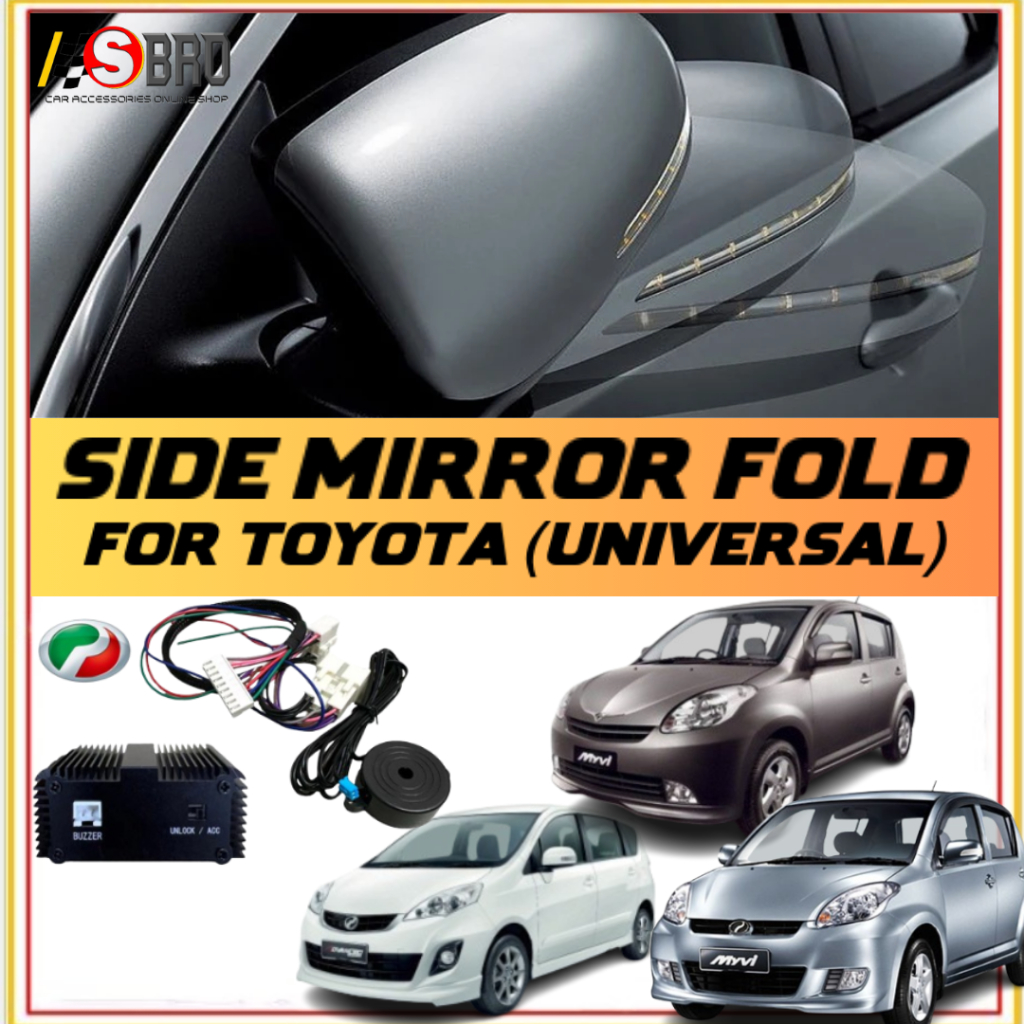 Perodua Myvi 2006 2013 Alza 2009 2013 Viva Auto Flip Folding Side Mirror Fold System Shopee