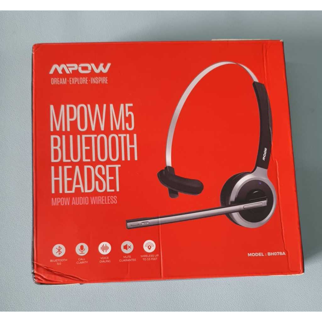 MPOW M5 Bluetooth 5.0 Wireless Headphone with Noise Reduction Mic (Box ...