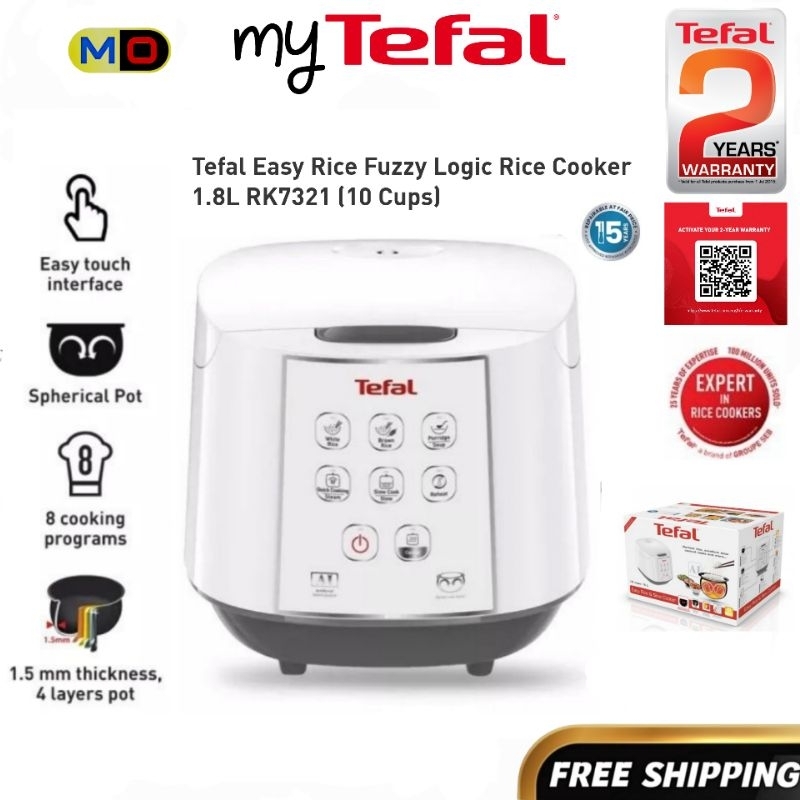 Tefal Fuzzy Logic Rice cooker (1.8L/10 Cups) RK7321电子电饭锅 Shopee Malaysia