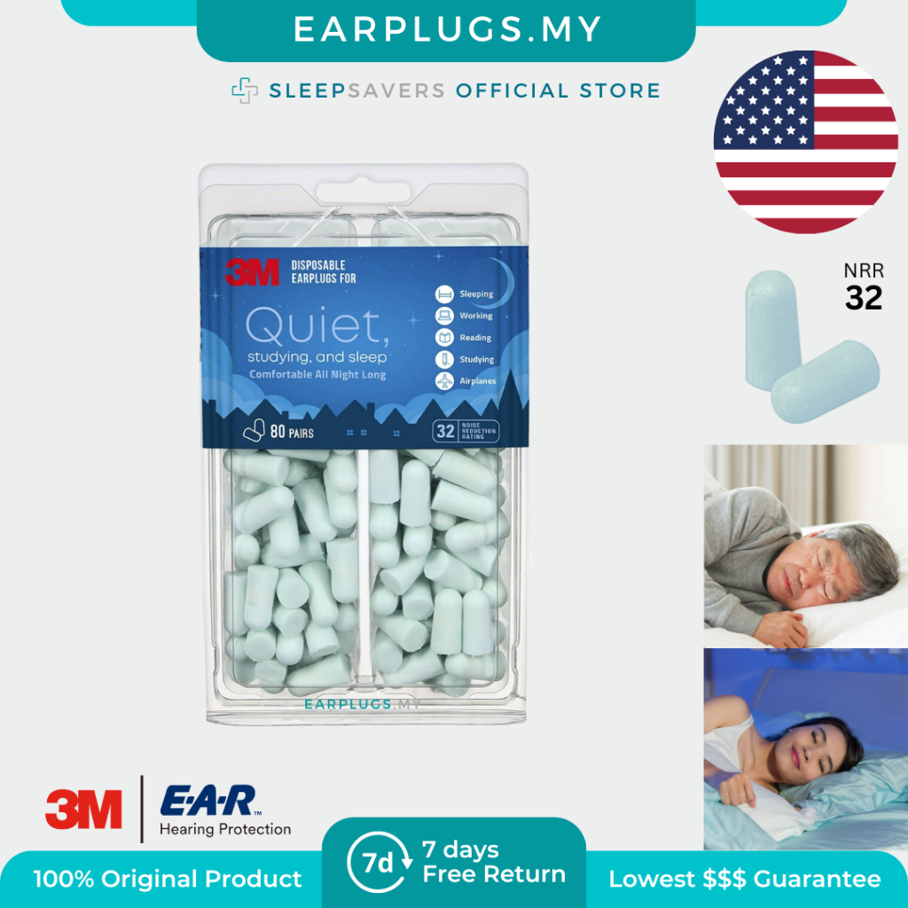 Mack's Ultra Soft Foam Earplugs, 30 Pair - 33dB Highest NRR, Comfortable Ear Plugs For Sleeping, Snoring, Travel, Concerts, Studying, Loud Noise, Work | Made In USA - Foto 3