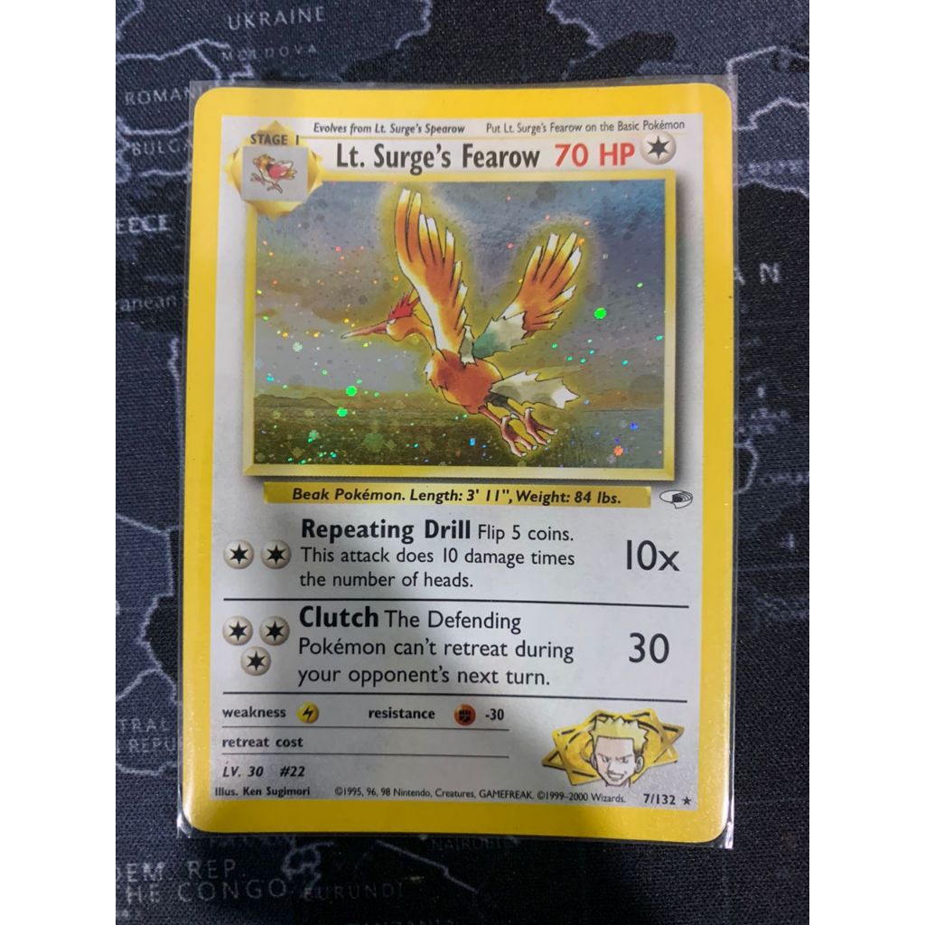 Pokemon Trading Card (TGC) Lt. Surge's Fearow 7/132 Holo Unlimited | Shopee  Malaysia