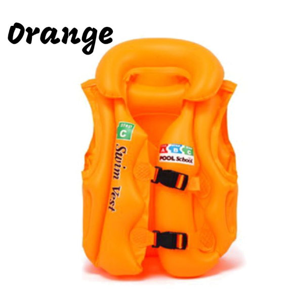 Kids Swimming Life Vest Jacket Inflatable Swimsuit Floatable Swim Pool ...