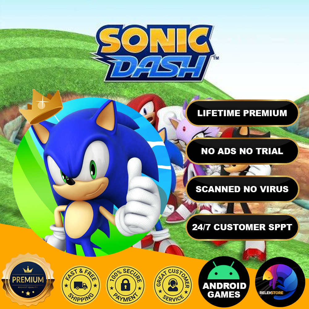 SONIC DASH❤️BEST SELLER❤️Android GAME | 👑Lifetime Premium👑 | Ultimate PRO  | Shopee Malaysia