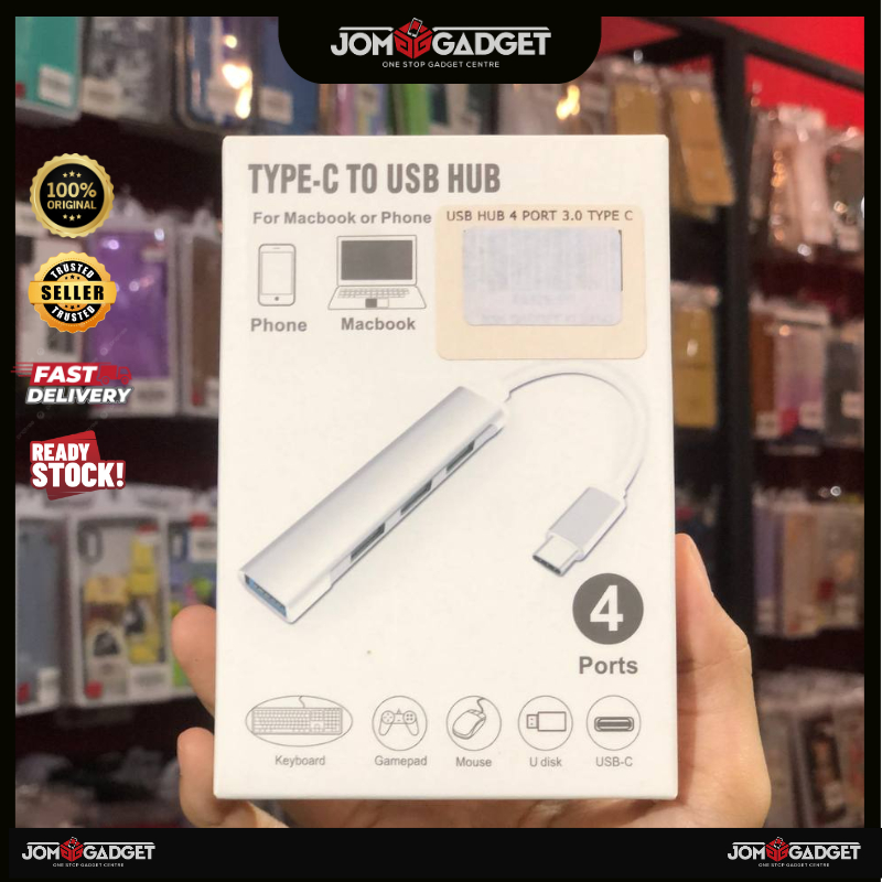 USB HUB 4 PORT 3.0 TYPE C || READY STOCK!! || | Shopee Malaysia