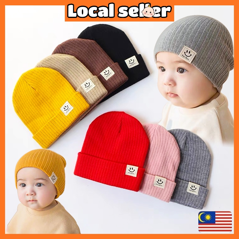 Aikoky Baby beanie hat winter Snowcap cute wool knitted topi budak baby ...