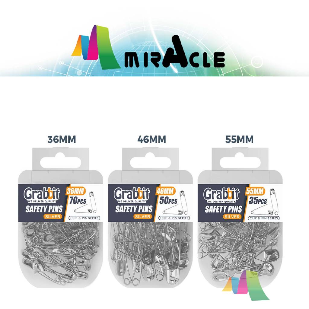 Grabbit Rust Resistant Safety Pin (36mm / 46mm / 55mm) | Shopee Malaysia