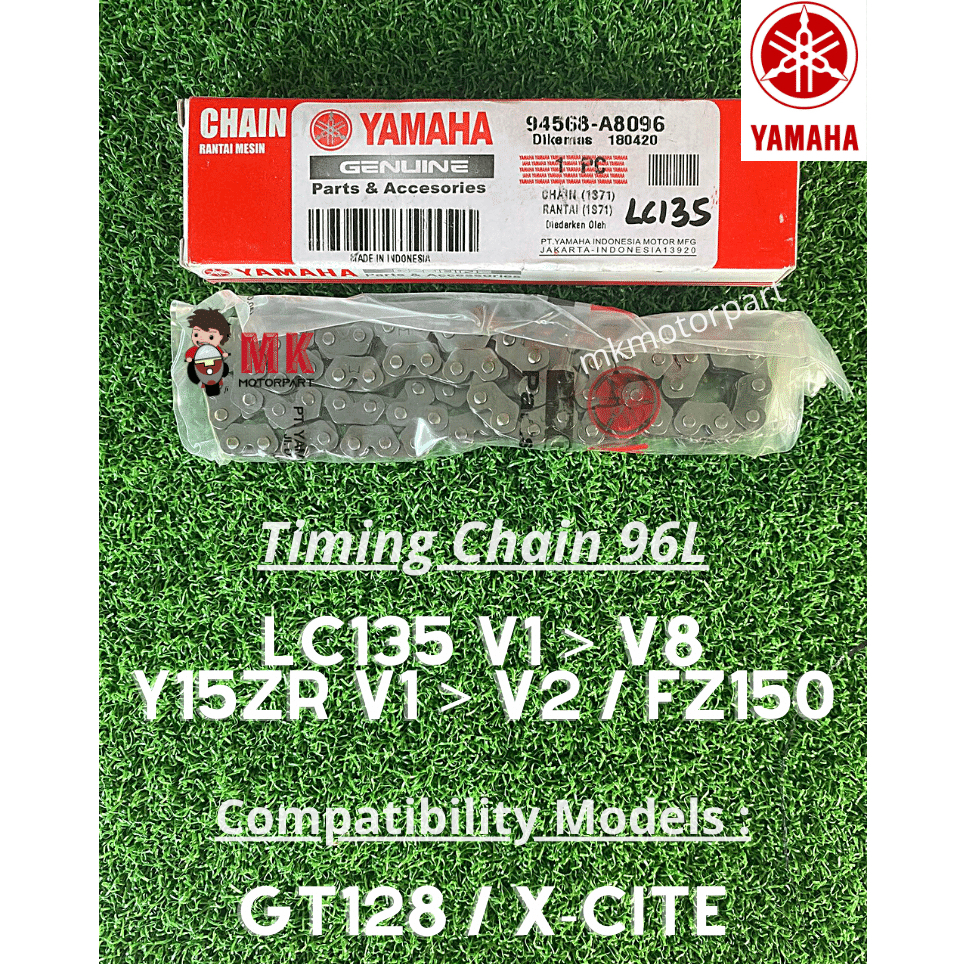 TIMING CHAIN Yamaha LC135 / Y15zR Y15 Ysuku / FZ150 / Modenas GT128 / X CITE Rantai Silent Chain
