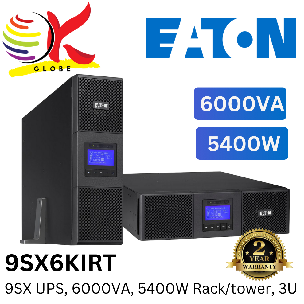 EATON 9SX6KIRT 9SX UPS, 6000VA, 5400W, RACK/TOWER 3U *UNINTERRUPTIBLE ...