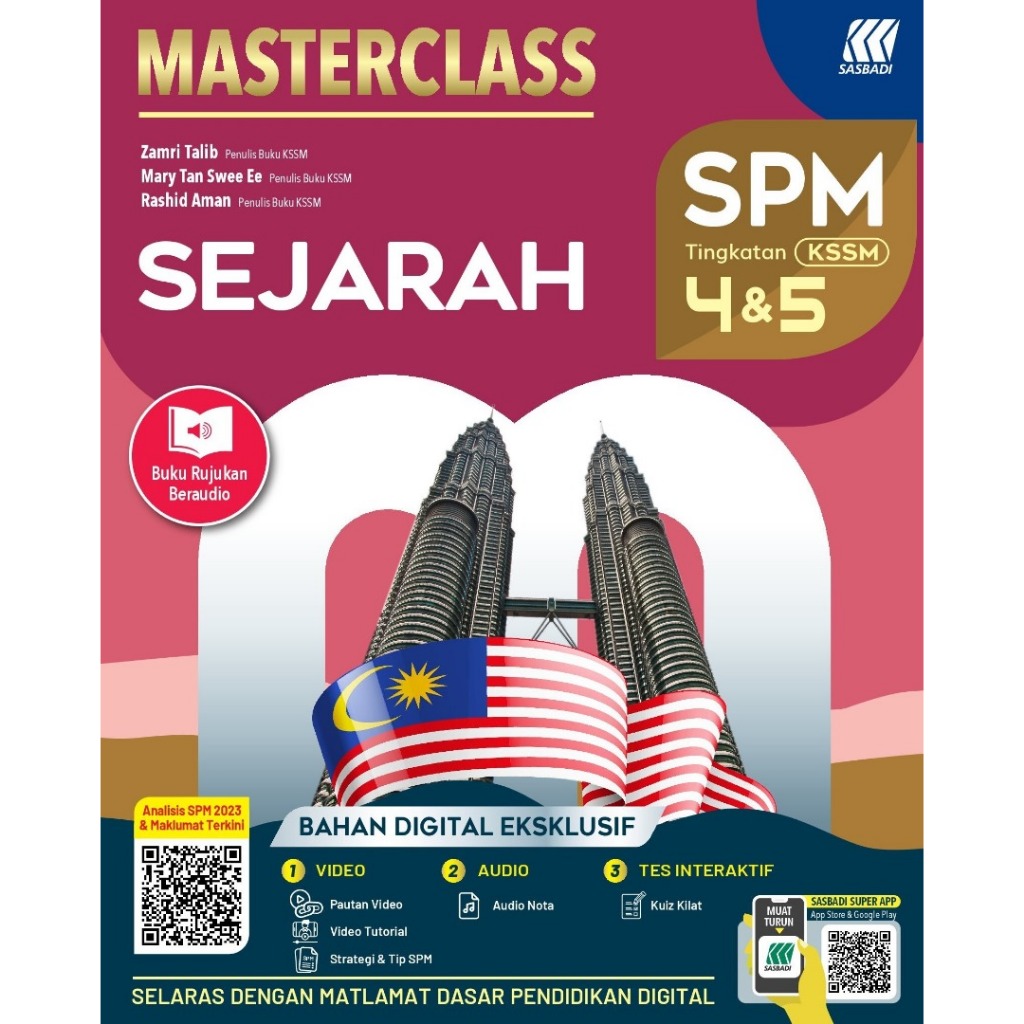 [tny] Sasbadi Masterclass Spm 【2024】tingkatan 4 And 5 Kssm Nota Master Class Ready Stock