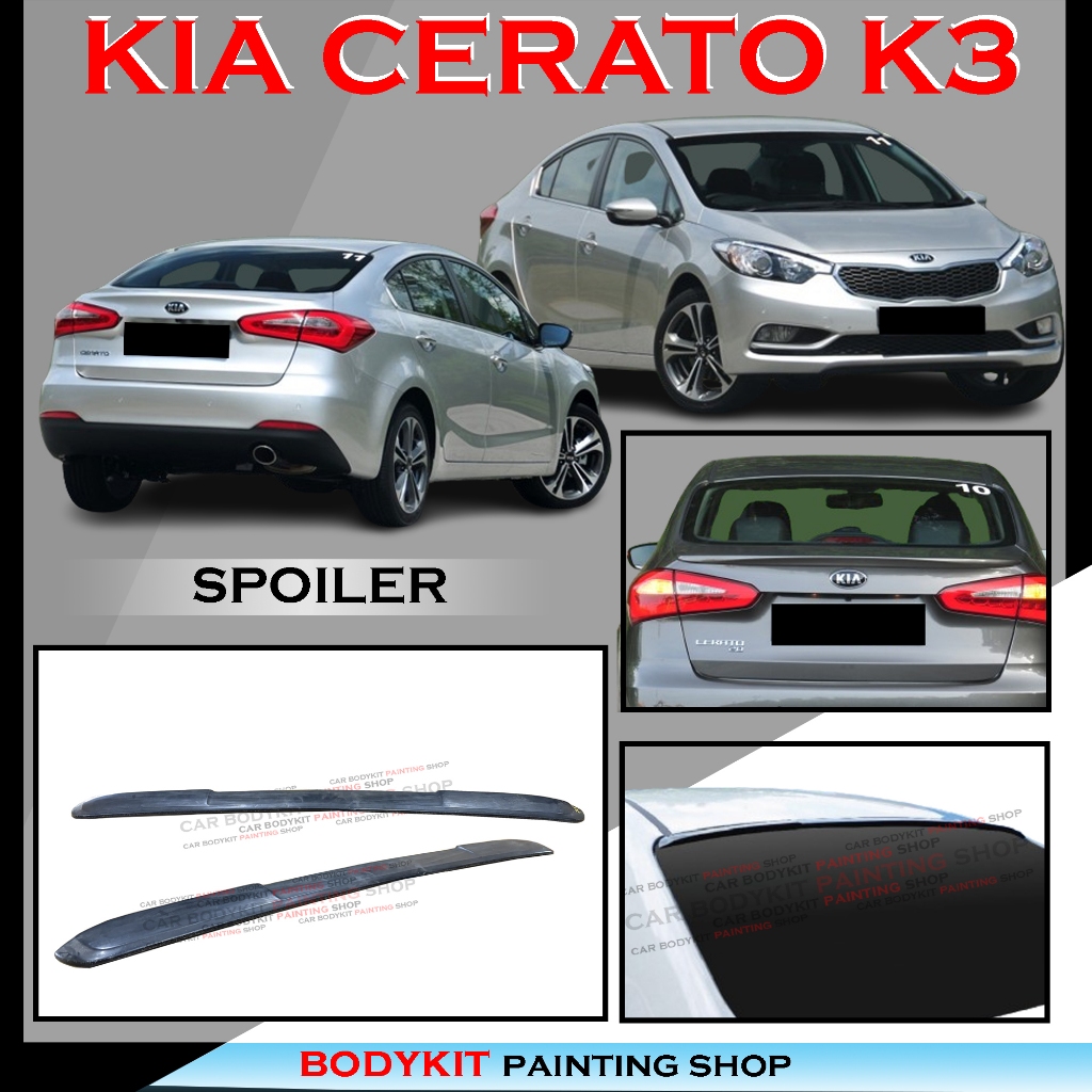 KIA CERATO K3 2017+ REAR ROOF SPOILER WING GLASS SPOILERMATERIAL PU