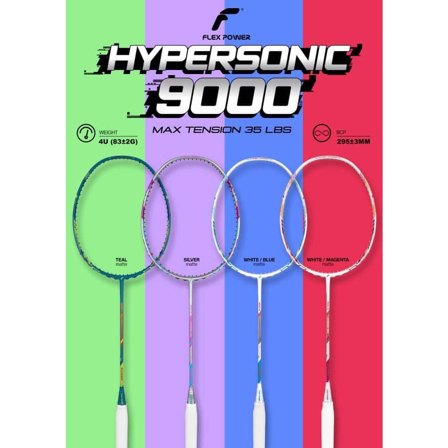 FLEX POWER Hypersonic 9000 racket (100%Original) | Shopee Malaysia