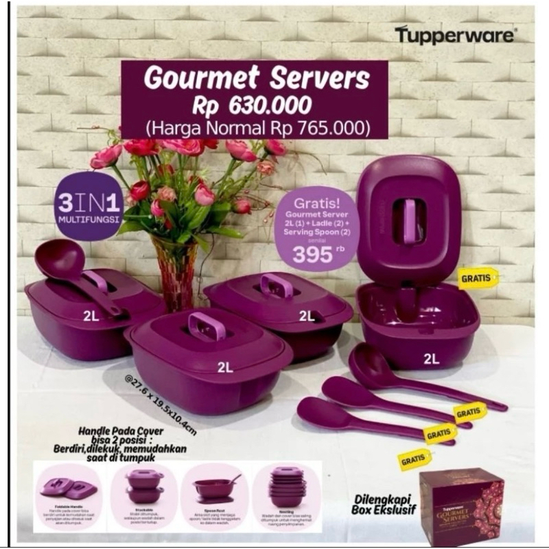 Tupperware Gourmet Server Set Shopee Malaysia