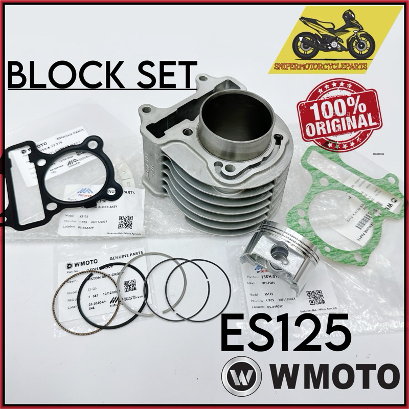 100 ORI WMOTO ES125 ES ES125i CYLINDER BLOCK FULL SET PISTON HEAD