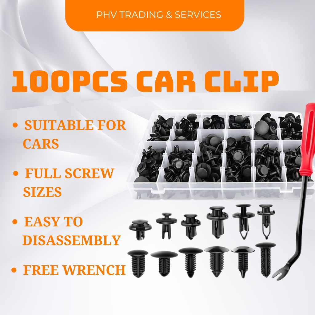 Clip Trim Kit Car Push Pin Rivet Bumper Door Panel Retainer Assortment Shopee Malaysia 0903