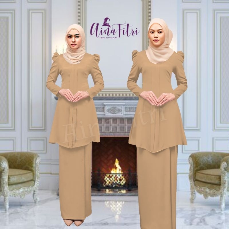 Baju Kurung Kebaya Puff Sleeve New Arrival Raya 2024.Baju Kurung Kebaya ...