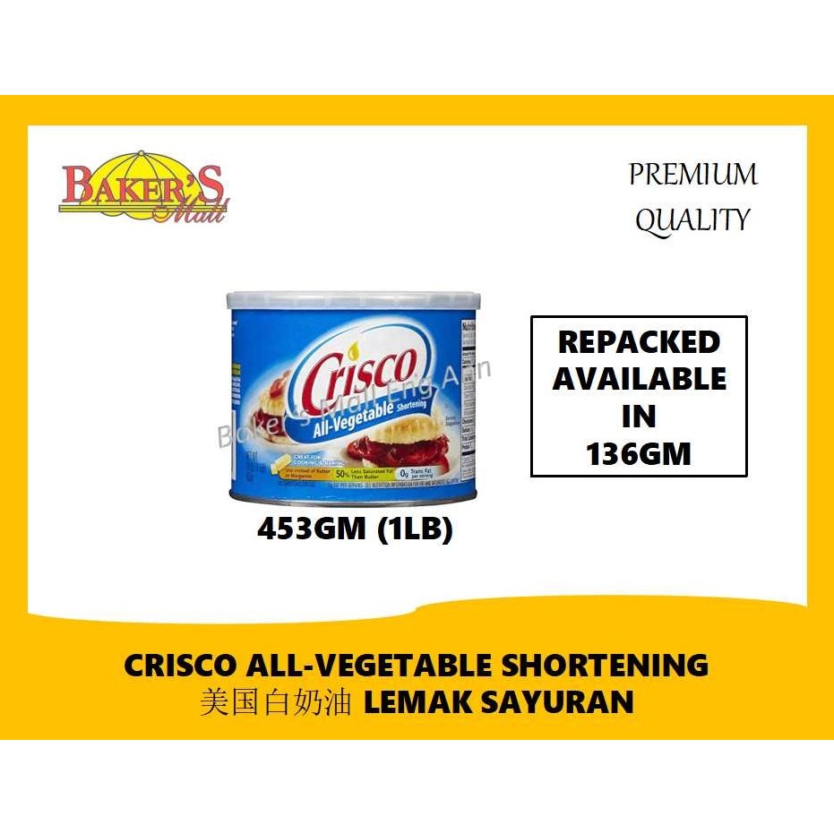 Crisco All Vegetable Shortening 白油/起酥油 Lemak Sayuran Shopee Malaysia