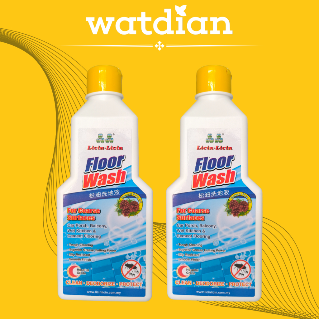 LICIN LICIN FLOOR WASH 900ml - 2 bottles (UNTUK PERMUKAAN KASAR