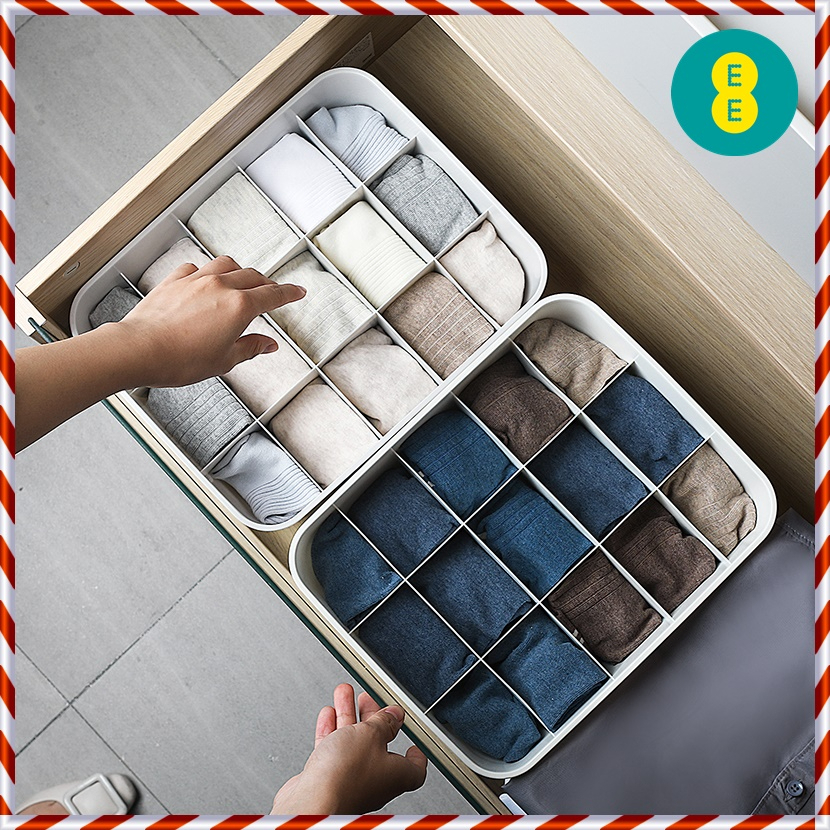 Nordic Stackable Wardrobe Storage Box with Lid Bra Underwear Socks
