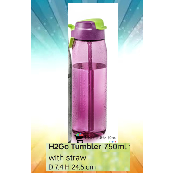 Tupperware H2GO Tumbler 750ml With Straw (1 pieces) | Shopee Malaysia